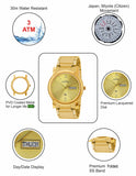 Maxima GOLD Men Gold Dial Analogue Watch - 59670CMGY