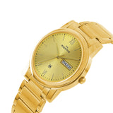 Maxima GOLD Men Gold Dial Analogue Watch - 59670CMGY