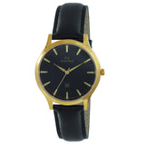 Maxima GOLD Men Black Dial Analogue Watch - 60210LMGY