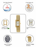 Maxima GOLD Women Silver Dial Analogue Watch - 60600CMLY