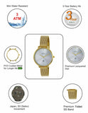 Maxima GOLD Women Silver Dial Analogue Watch - 60651CMLY