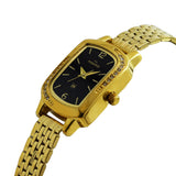 Maxima GOLD Women Black Dial Analogue Watch - 61721CMLY