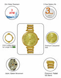 Maxima GOLD Women Gold Dial Analogue Watch - 61980CMLY