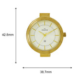 Maxima GOLD Women White Dial Analogue Watch - 61981CMLY