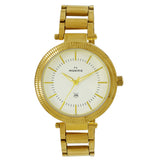 Maxima GOLD Women White Dial Analogue Watch - 61981CMLY