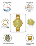 Maxima GOLD Women Gold Dial Analogue Watch - 61982CMLY