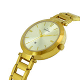 Maxima GOLD Women Silver Dial Analogue Watch - 62161CMLY