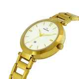 Maxima GOLD Women White Dial Analogue Watch - 62162CMLY