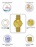 Maxima GOLD Men Gold Dial Analogue Watch - 62630CMGY