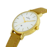 Maxima GOLD Women White Dial Analogue Watch - 62942LMLY