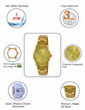 Maxima GOLD Women Gold Dial Analogue Watch - 63606CMLY