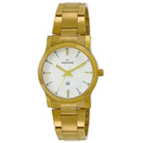 Maxima GOLD Women White Dial Analogue Watch - 63609CMLY