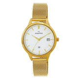 Maxima GOLD Women White Dial Analogue Watch - 63714CMLY