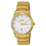 Maxima GOLD Men White Dial Analogue Watch - 64065CMGY