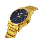 Maxima GOLD Men Dark Blue Dial Analogue Watch - 64068CMGY