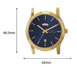 Maxima GOLD Men Dark Blue Dial Analogue Watch - 64068CMGY