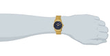 Maxima GOLD Men Dark Blue Dial Analogue Watch - 64068CMGY