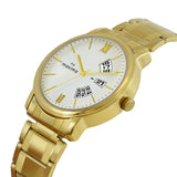 Maxima GOLD Men White Dial Analogue Watch - 64441CMGY