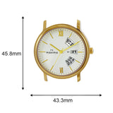 Maxima GOLD Men White Dial Analogue Watch - 64441CMGY