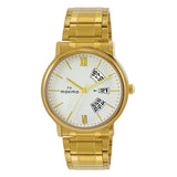 Maxima GOLD Men White Dial Analogue Watch - 64441CMGY