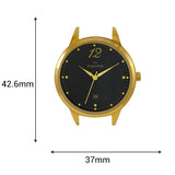 Maxima GOLD Women Black Dial Analogue Watch - 66083CMLY