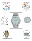 Maxima ATTIVO Men White Dial Analogue Watch - 66802PMGI