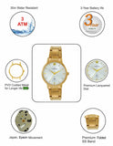 Maxima GOLD Women Silver Dial Analogue Watch - 67080CMLY