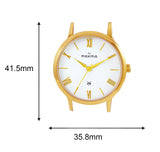 Maxima GOLD Women White Dial Analogue Watch - 67082CMLY