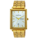 Maxima GOLD Men Silver Dial Analogue Watch - 67541CMGY