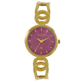 Maxima GOLD Women Purple Dial Analogue Watch - 67652BMLY