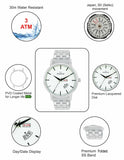 Maxima ATTIVO Men White Dial Analogue Watch - 68324CMGI