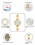 Maxima GOLD Women Silver Dial Analogue Watch - 68351BMLY