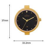 Maxima GOLD Women Black Dial Analogue Watch - 68352BMLY