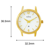 Maxima GOLD Women White Dial Analogue Watch - 68531CMLY