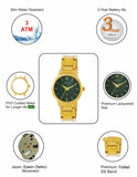 Maxima GOLD Women Green Dial Analogue Watch - 68532CMLY