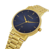 Maxima GOLD Men Dark Blue Dial Analogue Watch - 68932CMGY