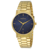 Maxima GOLD Men Dark Blue Dial Analogue Watch - 68932CMGY