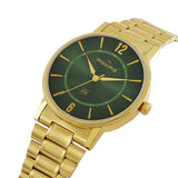 Maxima GOLD Men Green Dial Analogue Watch - 68935CMGY