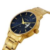 Maxima GOLD Men Dark Blue Dial Analogue Watch - 68943CMGY