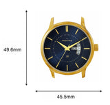 Maxima GOLD Men Dark Blue Dial Analogue Watch - 68943CMGY