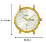 Maxima GOLD Men Silver Dial Analogue Watch - 68951CMGY