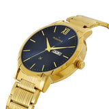 Maxima GOLD Men Dark Blue Dial Analogue Watch - 68953CMGY