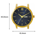 Maxima GOLD Men Dark Blue Dial Analogue Watch - 68953CMGY