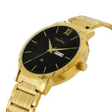 Maxima GOLD Men Black Dial Analogue Watch - 68955CMGY