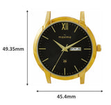 Maxima GOLD Men Black Dial Analogue Watch - 68955CMGY