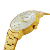 Maxima GOLD Men Silver Dial Analogue Watch - 68960CMGY