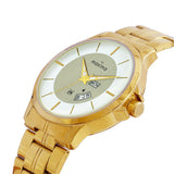 Maxima GOLD Men White Dial Analogue Watch - 68972CMGY