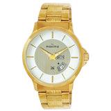 Maxima GOLD Men White Dial Analogue Watch - 68972CMGY