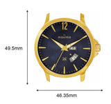 Maxima GOLD Men Dark Blue Dial Analogue Watch - 68973CMGY