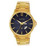 Maxima GOLD Men Dark Blue Dial Analogue Watch - 68973CMGY